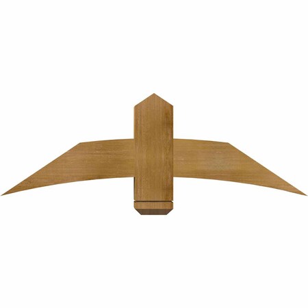 Ekena Millwork Bellingham Rough Sawn Timber Gable Bracket, Western Red Cedar, 48"W x 16"H x 6"D x 6"F, 8/12 Pitch GBW048X16X0606BEL00RWR